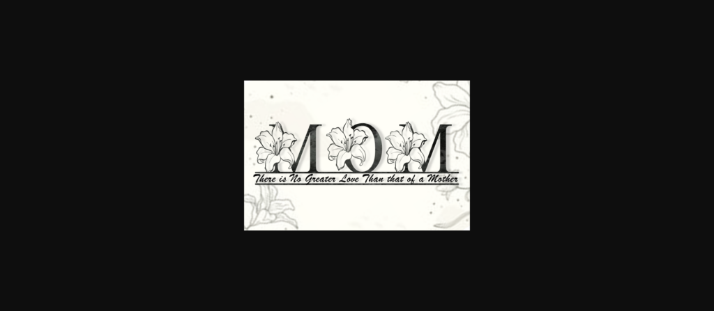 Lilian Flower Monogram Font Poster 10