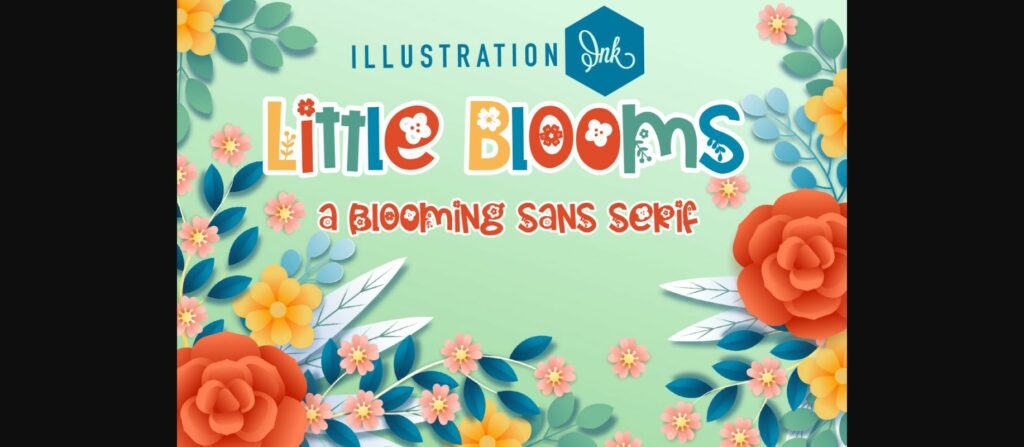 Little Blooms Font Poster 1