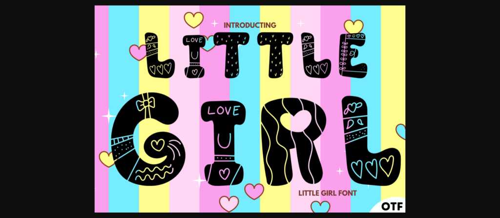 Little Girl Font Poster 3