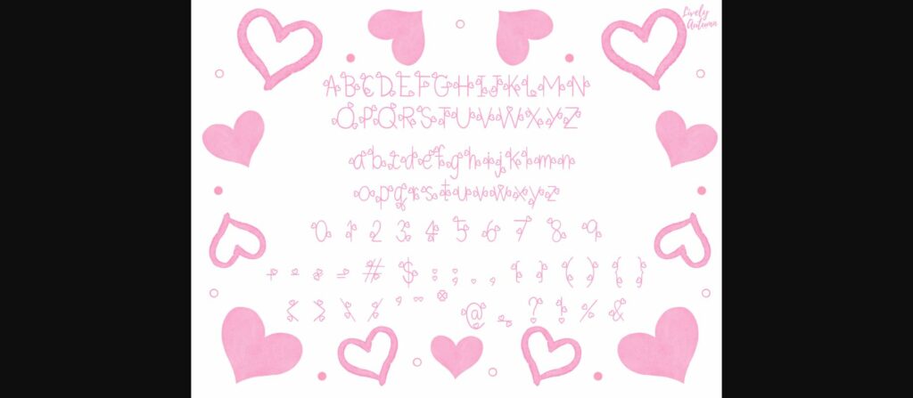 Little Heart Font Poster 4