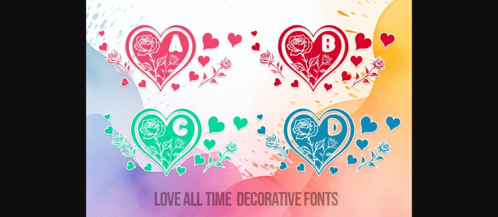 Love All Time Font Poster 3