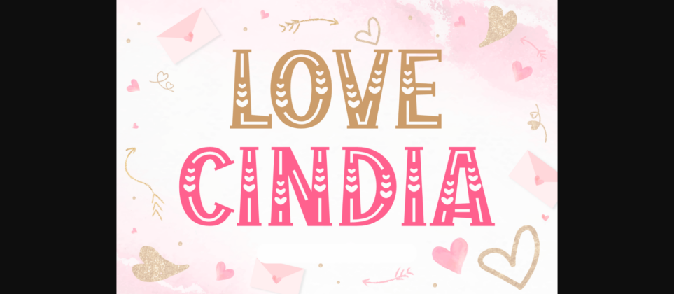 Love Cindia Font Poster 3