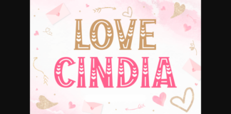 Love Cindia Font Poster 1