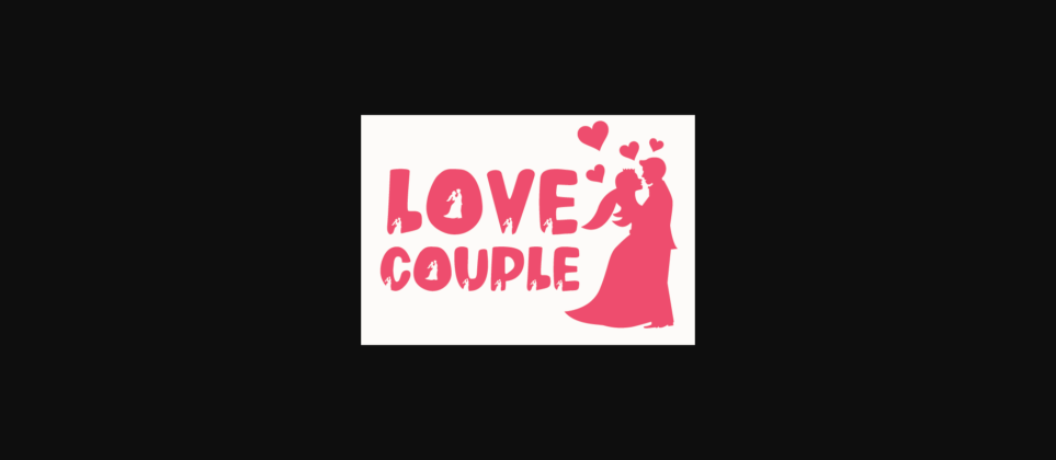 Love Couple Font Poster 3