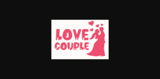 Love Couple Font Poster 1