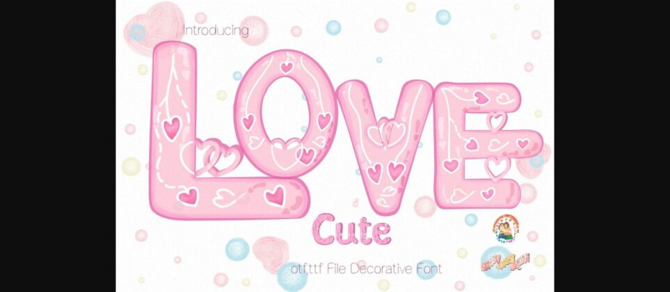 Love Cute Font Poster 3