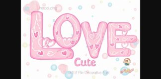 Love Cute Font Poster 1