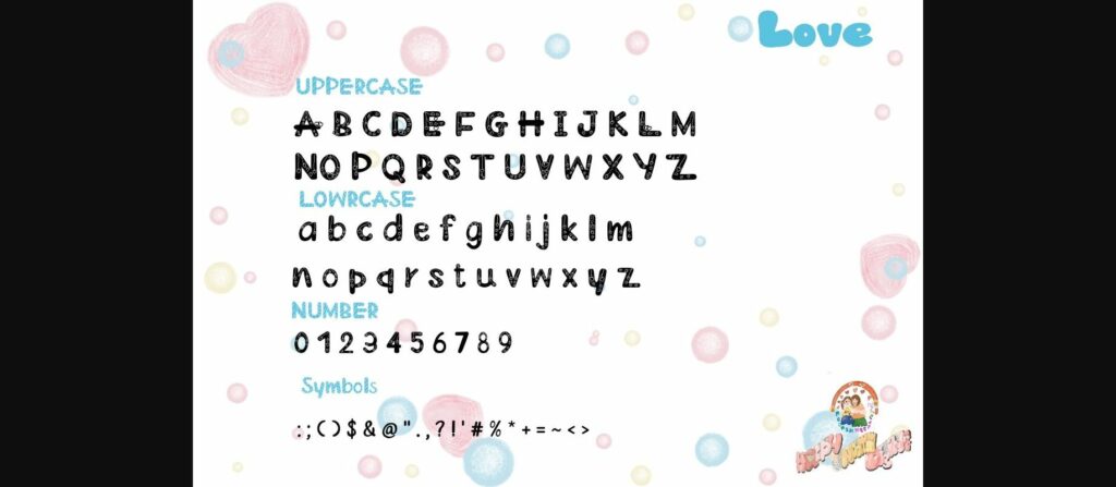 Love Cute Font Poster 8