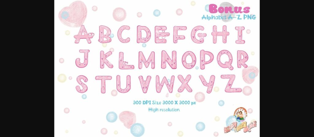 Love Cute Font Poster 9