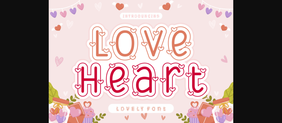 Love Heart Font Poster 3