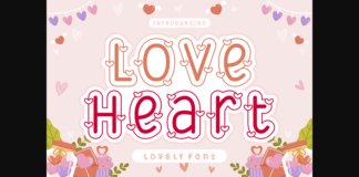 Love Heart Font Poster 1