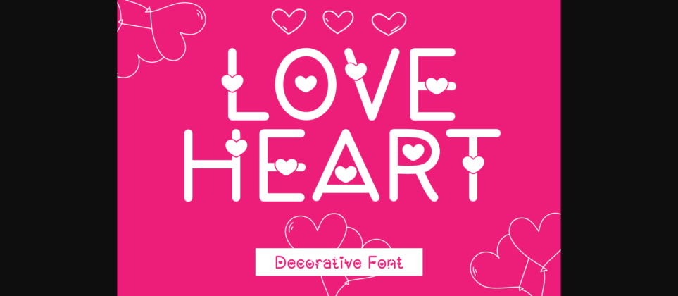 Love Heart Font Poster 4