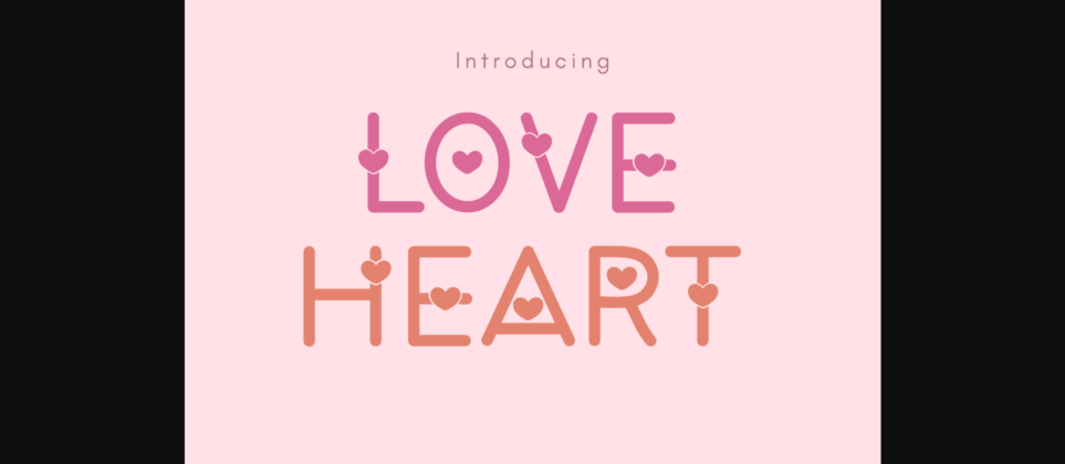 Love Heart Font Poster 3