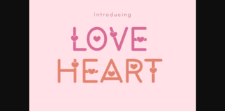 Love Heart Font Poster 1