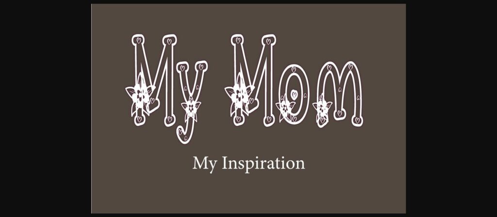 Love Mom Font Poster 2