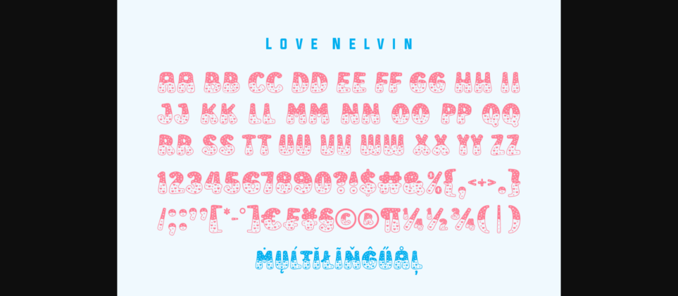 Love Nelvin Font Poster 6