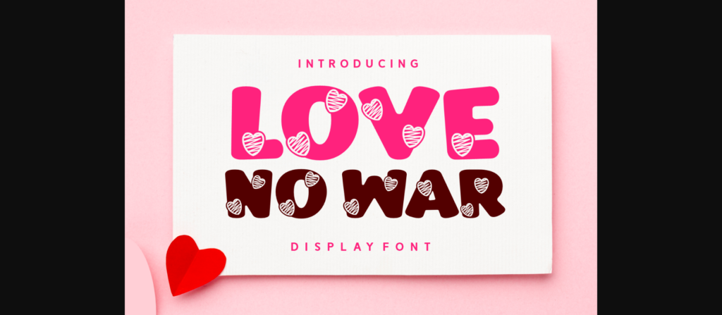 Love No War Font Poster 3