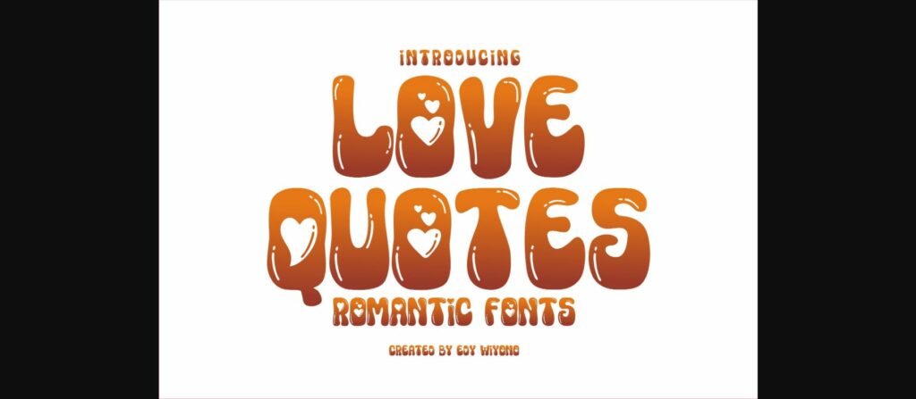 Love Quotes Font Poster 1