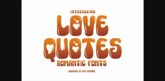 Love Quotes Font Poster 1