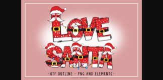 Love Santa Font Poster 1