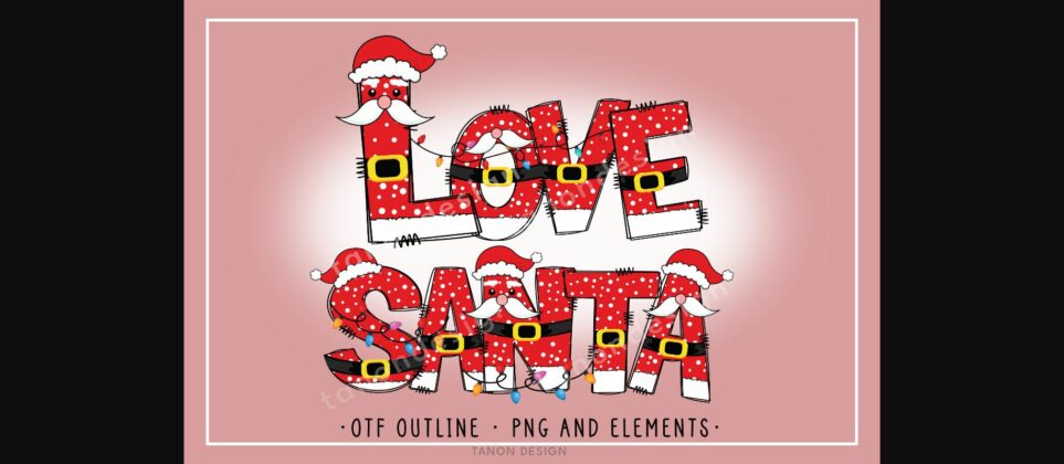 Love Santa Font Poster 1