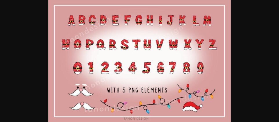 Love Santa Font Poster 5