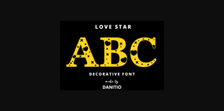 Love Star Font Poster 1