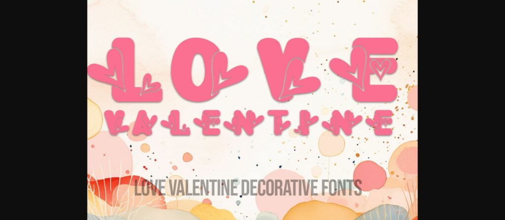 Love Valentine Font Poster 1