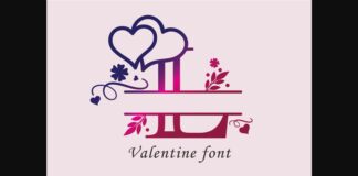 Love Valentine Monogram Font Poster 1