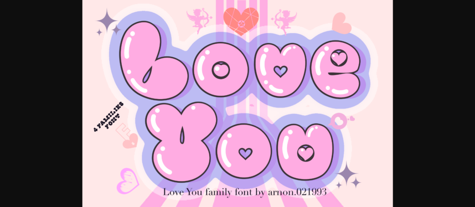 Love You Font Poster 3