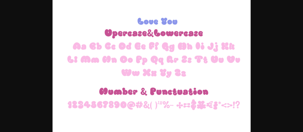 Love You Font Poster 7