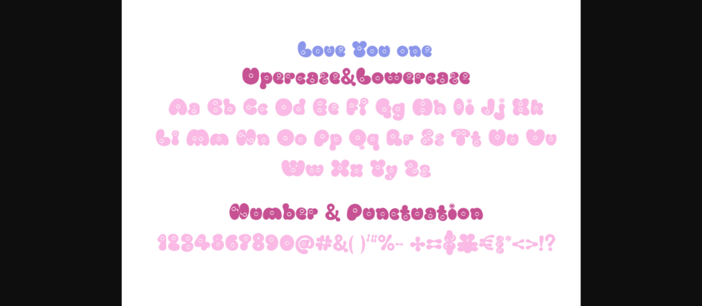 Love You Font Poster 8