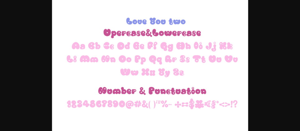 Love You Font Poster 9