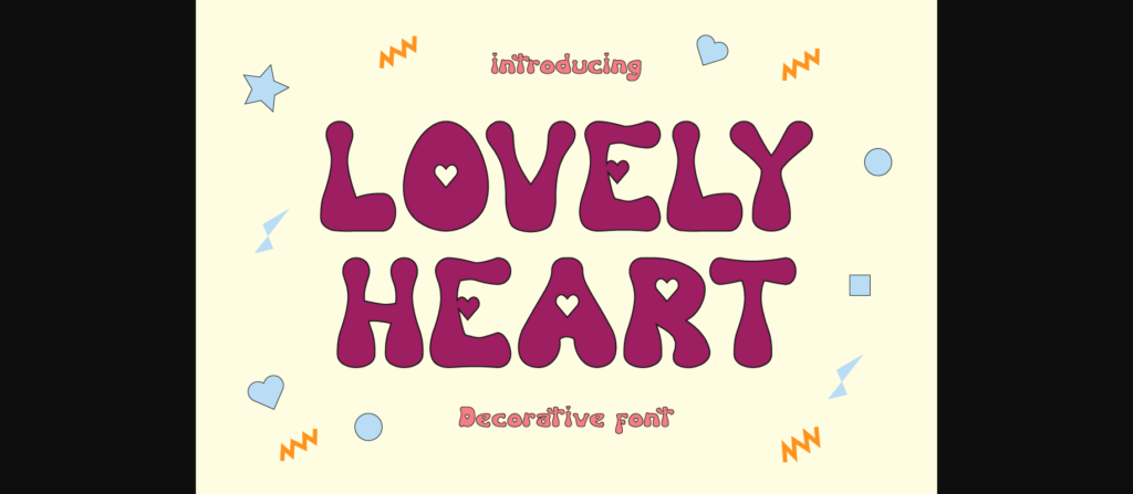 Lovely Heart Font Poster 3