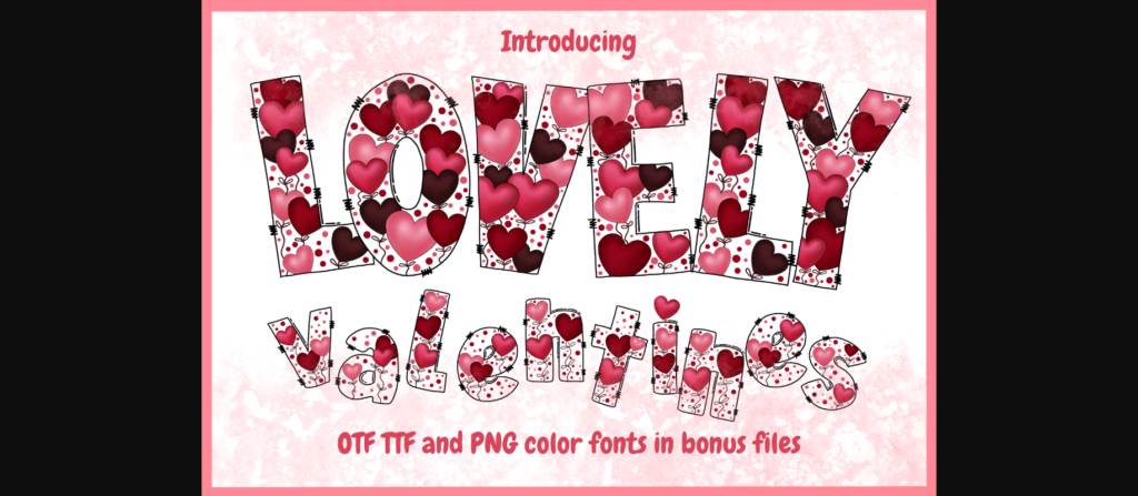 Lovely Valentines Font Poster 3