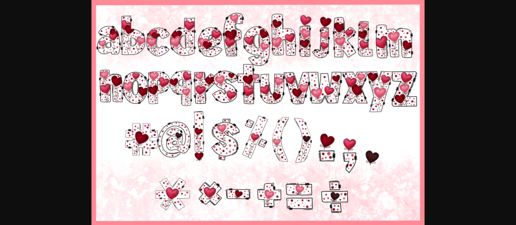 Lovely Valentines Font Poster 6