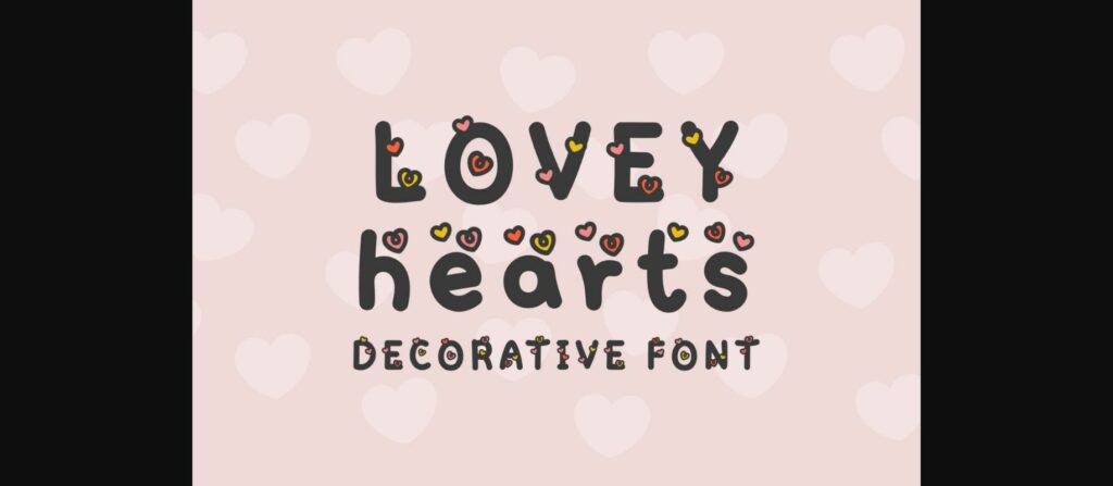 Lovey Hearts Font Poster 3