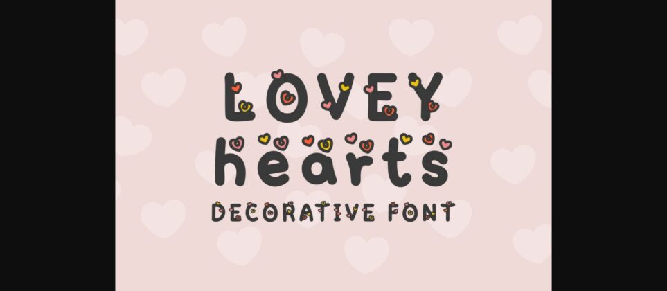 Lovey Hearts Font Poster 1