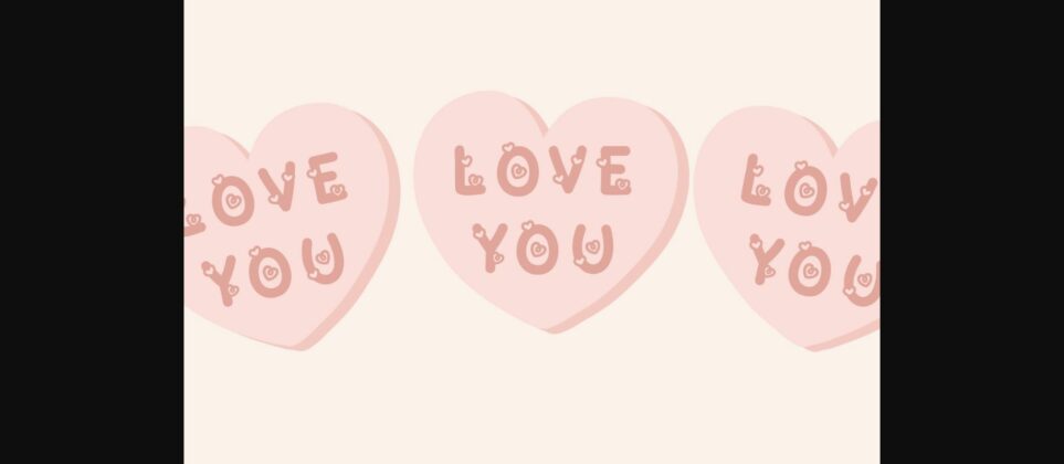 Lovey Hearts Font Poster 4