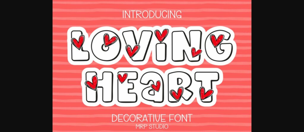 Loving Heart Font Poster 3