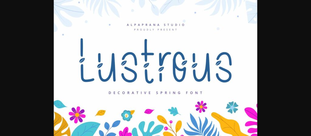 Lustrous Font Poster 3