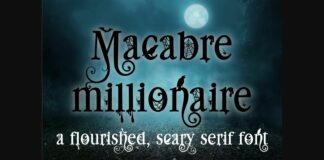 Macabre Millionaire Font Poster 1