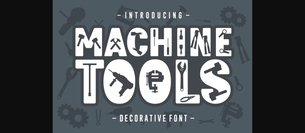 Machine Tools Font Poster 3