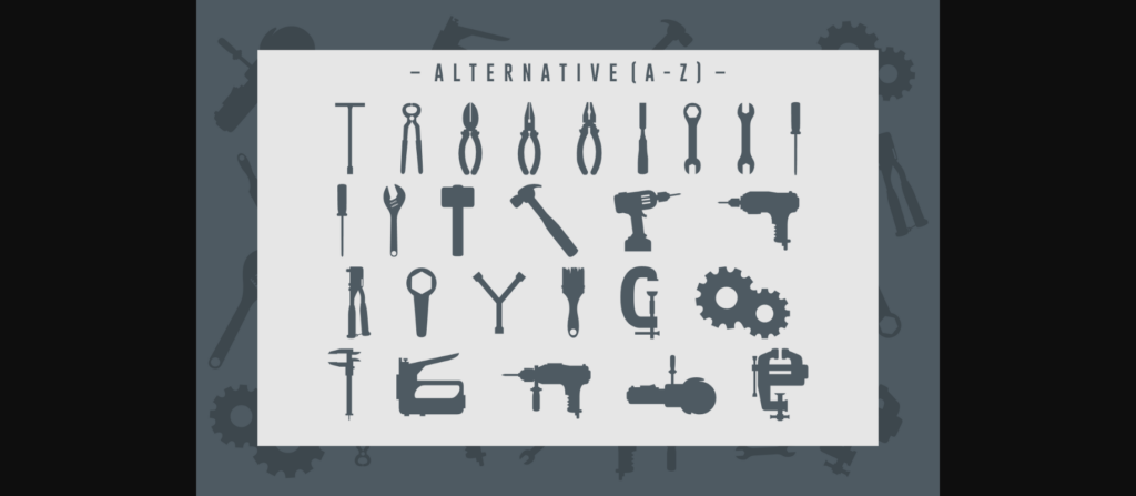 Machine Tools Font Poster 9