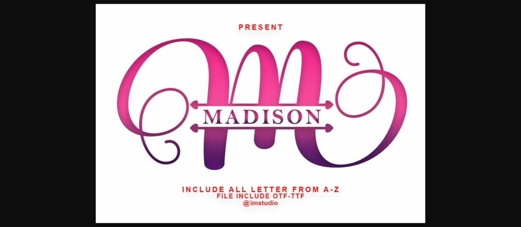 Madison Font Poster 3