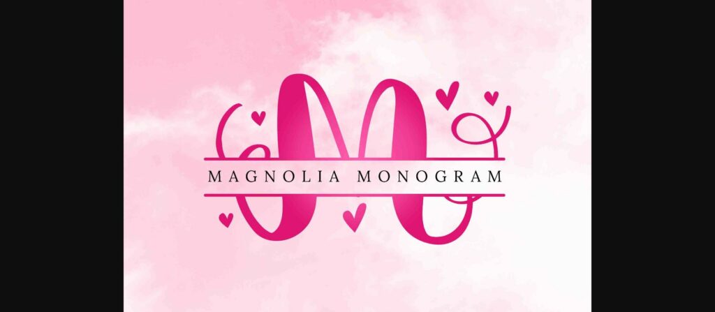 Magnolia Monogram Font Poster 3