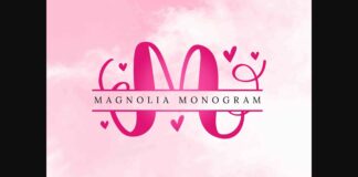 Magnolia Monogram Font Poster 1