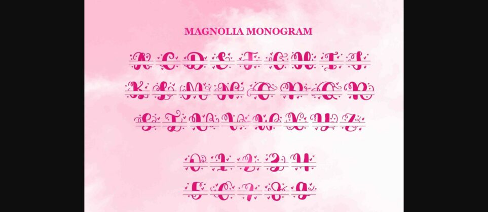 Magnolia Monogram Font Poster 6