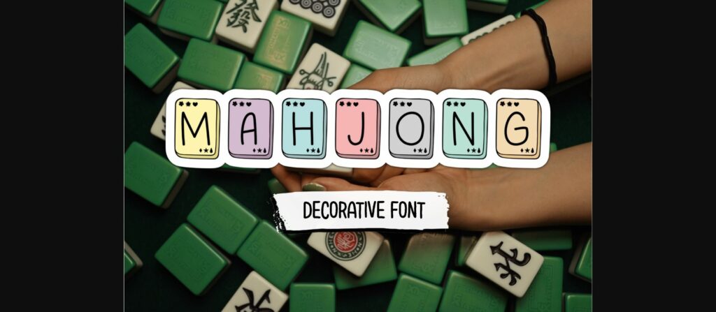 Mahjong Font Poster 3