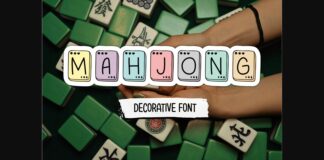 Mahjong Font Poster 1